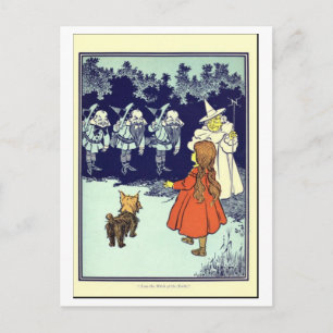 Dorthey meets Munckins The Wonderful Wizard of Oz Postcard
