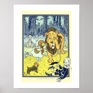 Dorthey, Scare Crow & Tin Man meet Cowardly Lion Poster