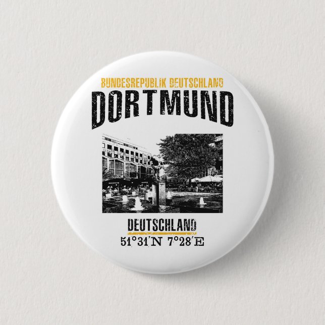 Dortmund 6 Cm Round Badge (Front)