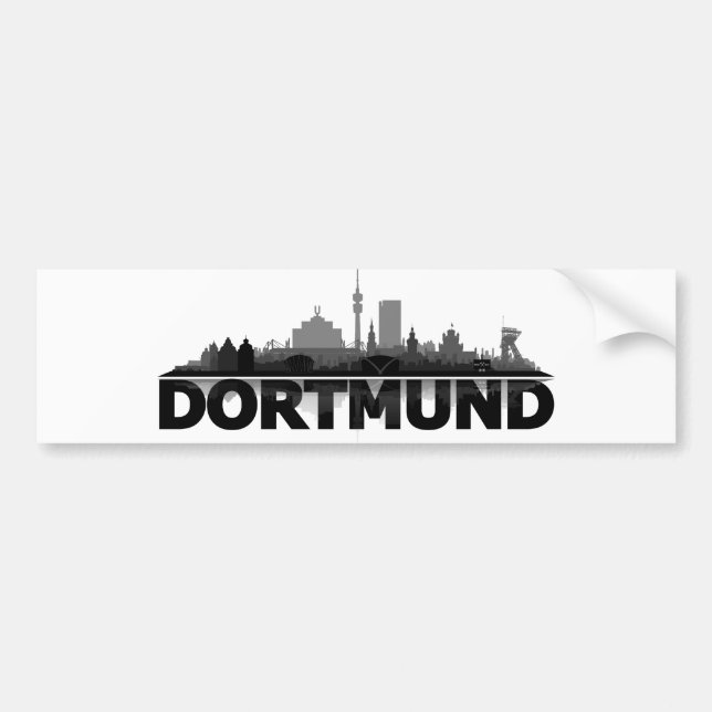 Dortmund City Skyline - car sticker (Front)