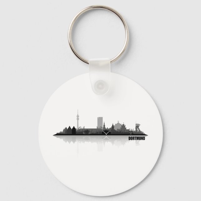 Dortmund City Skyline Key Ring (Front)