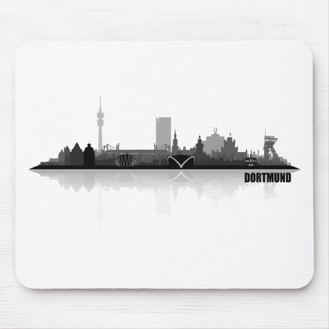 Dortmund City Skyline Mouse Mat (Front)