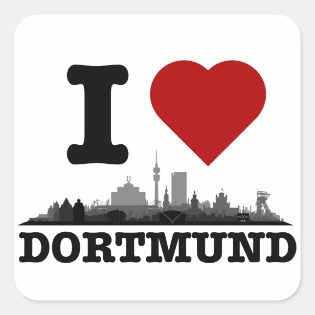 Dortmund City Skyline - other gift ideas Square Sticker (Front)