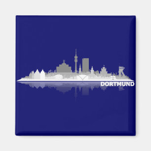 Dortmund City Skyline refrigerator magnet