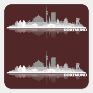Dortmund City Skyline Square Sticker