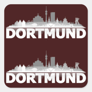 Dortmund City Skyline Square Sticker