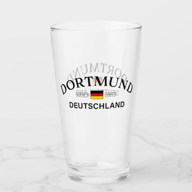 Dortmund Deutschland Coordinates German Glass (Front)