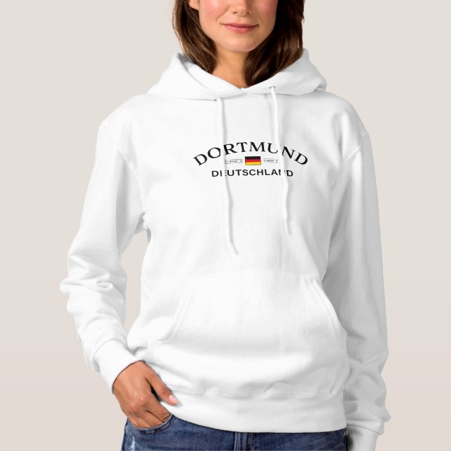 Dortmund Deutschland Coordinates German Hoodie (Front)