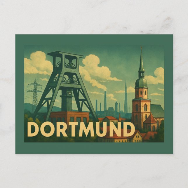 Dortmund Germany City Art Postcard (Front)