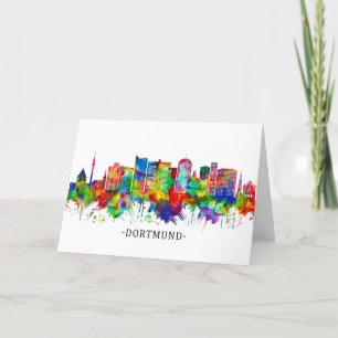 Dortmund Germany Skyline Holiday Card