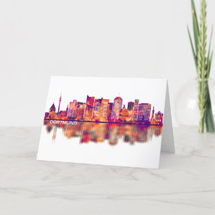 Dortmund Germany Skyline Holiday Card