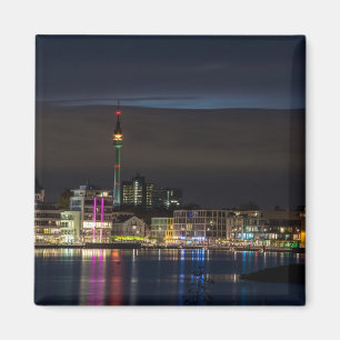 Dortmund, Germany skyline night Magnet