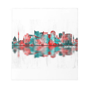 Dortmund Germany Skyline Notepad