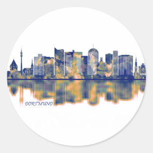 Dortmund Skyline Classic Round Sticker