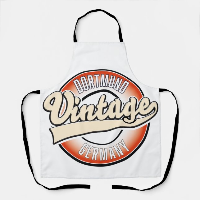 Dortmund vintage style logo, apron (Front)