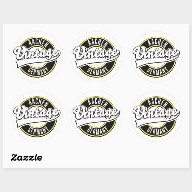 Dortmund vintage style logo, classic round sticker (Sheet)