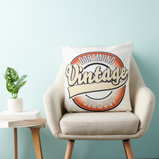 Dortmund vintage style logo, cushion