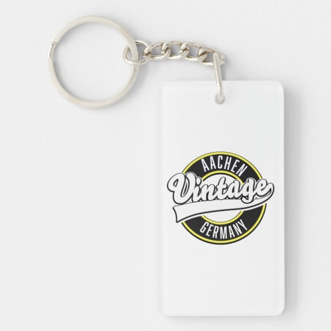 Dortmund vintage style logo, keychain (Front)