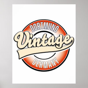 Dortmund vintage style logo, poster