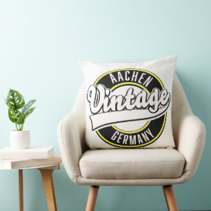 Dortmund vintage style logo, throw pillow
