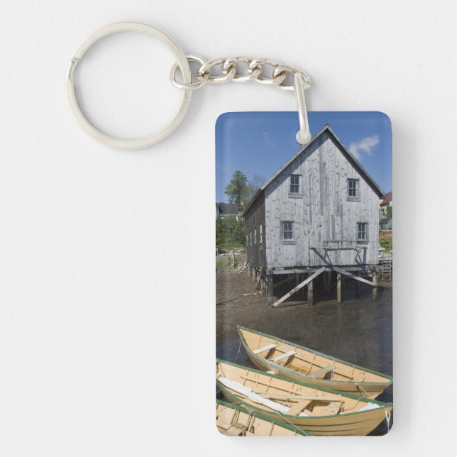 Dory builder,Lunenburg, Nova Scotia, Canada Key Ring (Front)