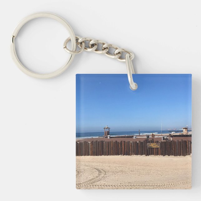 Dory Fishing Fleet, Newport Beach, California Key Ring (Front)