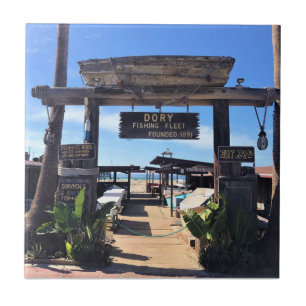 Dory Fishing Fleet, Newport Beach, California Tile