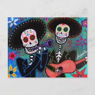 Dos Amigos Dia de los Muertos Postcard