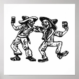 Dos Amigos Posada Calavera Poster