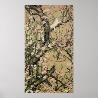 Doshoku Sai-e (18): Peach Blossom Bird, Jakuchu IT Poster