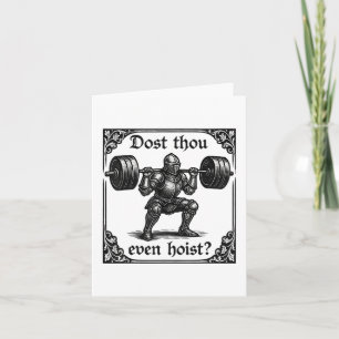 Dost Thou Even Hoist Funny Gothic Deadlifting Gym Card