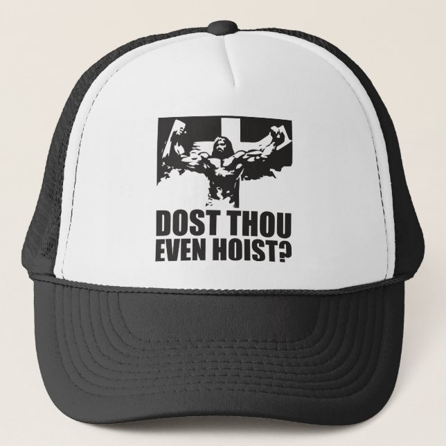 Dost Thou Even Hoist? - Jesus Trucker Hat (Front)