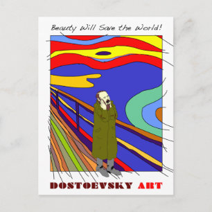 Dostoevsky art "Munch" postcard