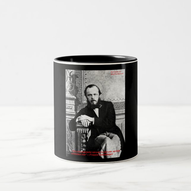 Dostoevsky "God Intended" Love Quote Gifts & Cards Two-Tone Coffee Mug (Center)