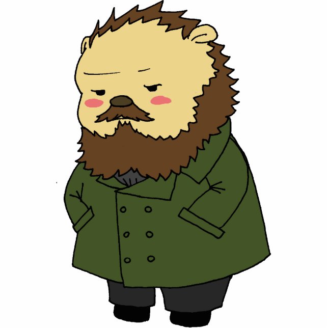 Dostoevsky hedgehog  desk sculpture standing photo sculpture (Front)