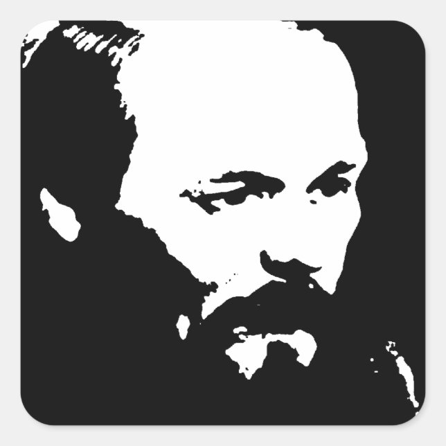 Dostoevsky Square Sticker (Front)