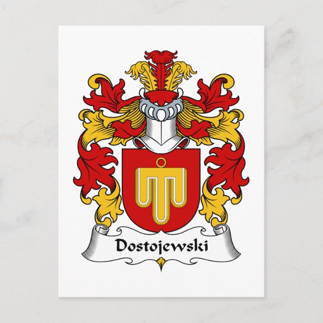 Dostojewski Family Crest Postcard (Front)