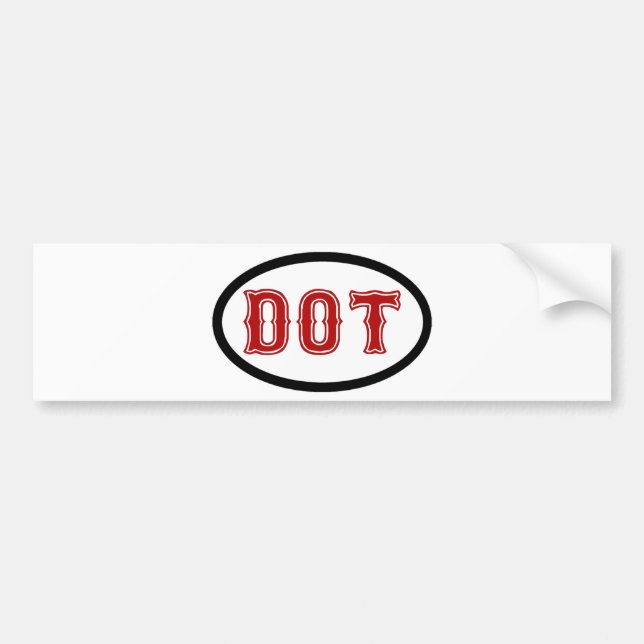 DOT City Bumper Sticker (Front)