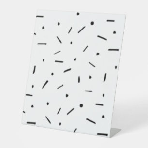 Dot, Dark Grey, Charcoal Pedestal Sign