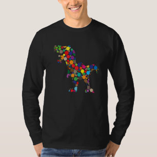 Dot Day Dinosaur Colourful Trex Dinosaur polka Dot T-Shirt