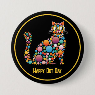 Dot Day polka dot cat 7.5 Cm Round Badge