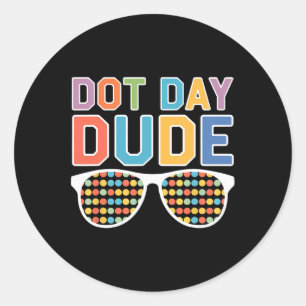 Dot Day Shirt For Kids Boys Girls Youths Dotted Du Classic Round Sticker