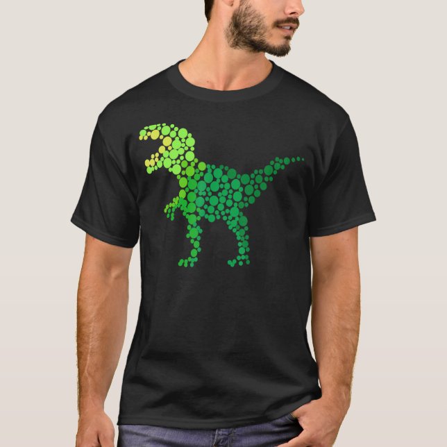 Dot Day TRexs Dinosaur Lover Polka Dot Pattern Int T-Shirt (Front)