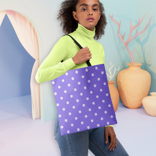 Dot Delight Purple Tote Bag