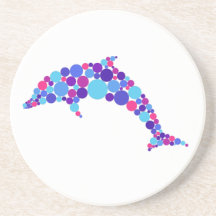 Dot Dolphin Colorfull Abstract Sea Animal