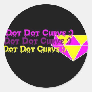 Dot Dot Curve :) Diamond Sticker