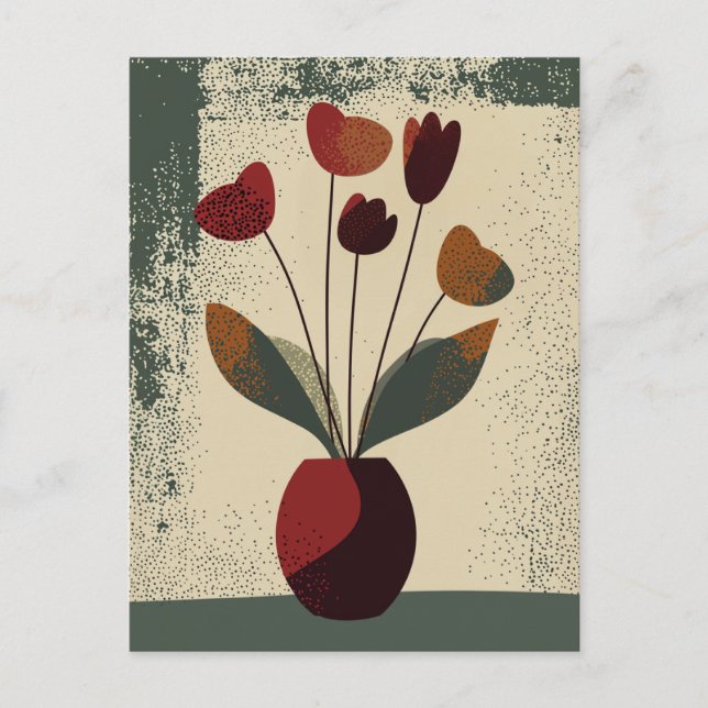 Dot Dot Flower #002 Postcard (Front)