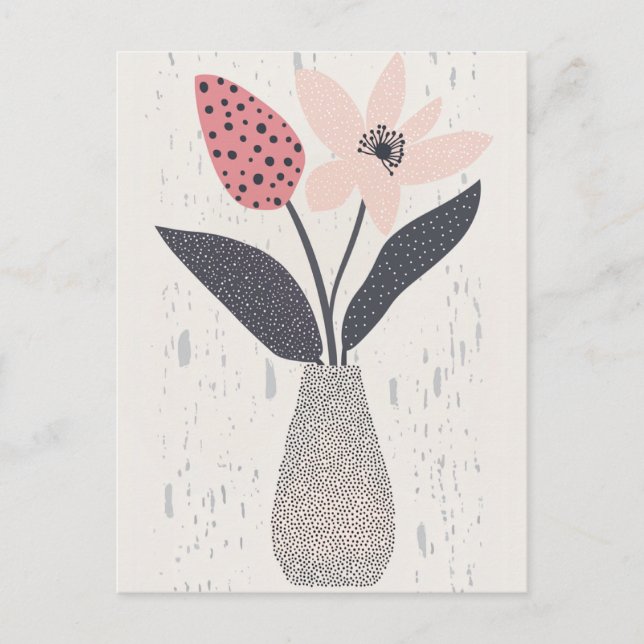 Dot Dot Flower #003 Postcard (Front)