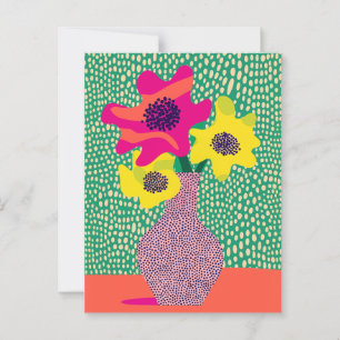 Dot Dot Flower #007 Postcard