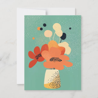Dot Dot Flower #011 Postcard